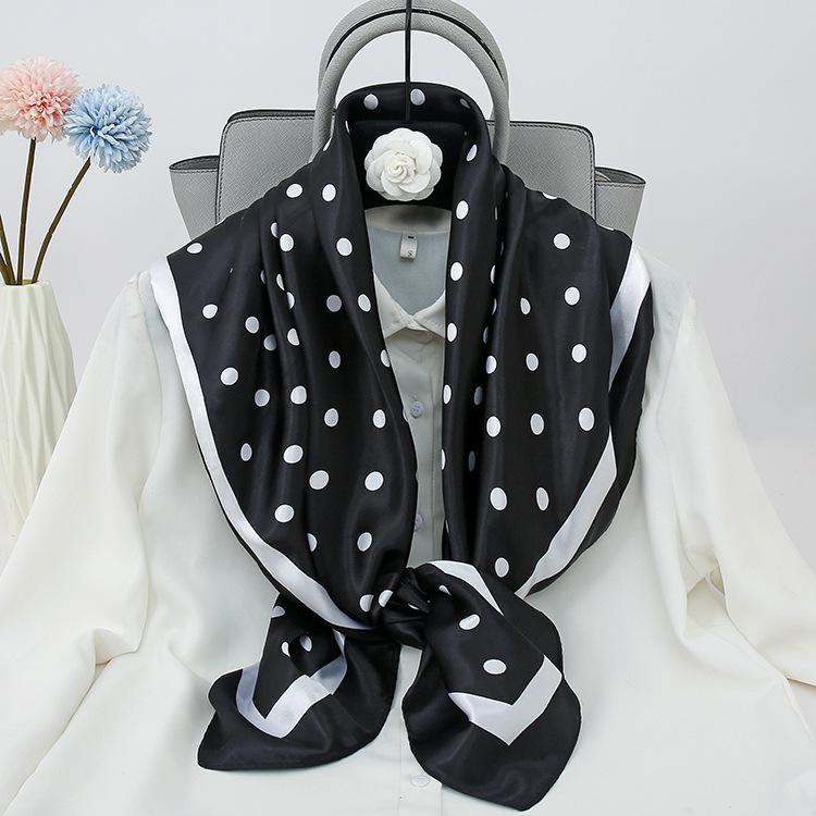 Cashew Flower Satin Square Scarf, Summer Silk Scarf, Thin Shawl, Amazon Foreign Trade Headscarf, Scarf