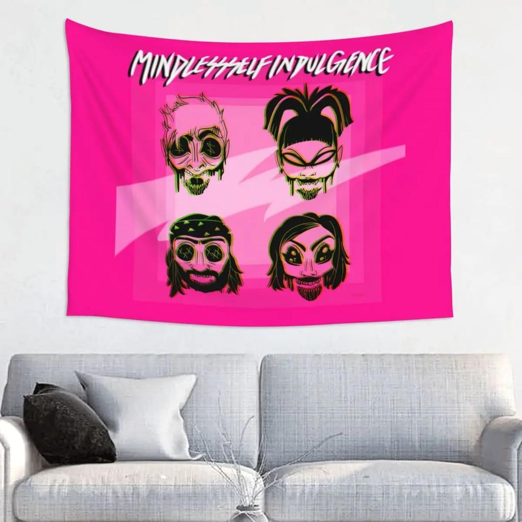 Msi Mindless Punk Rock Self Indulgence Jesus Tapestry Home Decor Hippie Wall Hanging Electro Tapestries For Living Room