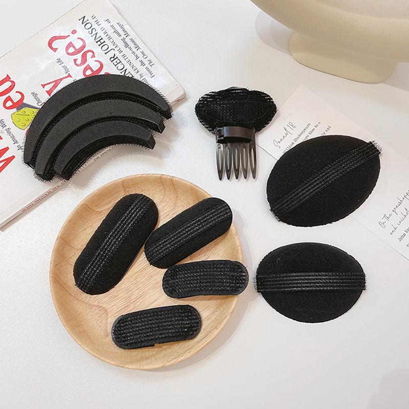 8Pcs/Set Hair Fluffy Sponge Hair Base Styling Insert Tool Hair Puff Sponge Clip