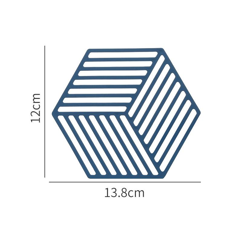 Silicone Tableware Insulation Mat Coaster Hexagon Silicone Mats Pad Heat-insulated Bowl Placemat Home Table Decor Kitchen Tools