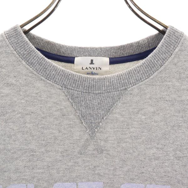 LANVIN en Bleu made in Japan Long sleeve sweat trainer 48 Gray Men's Used