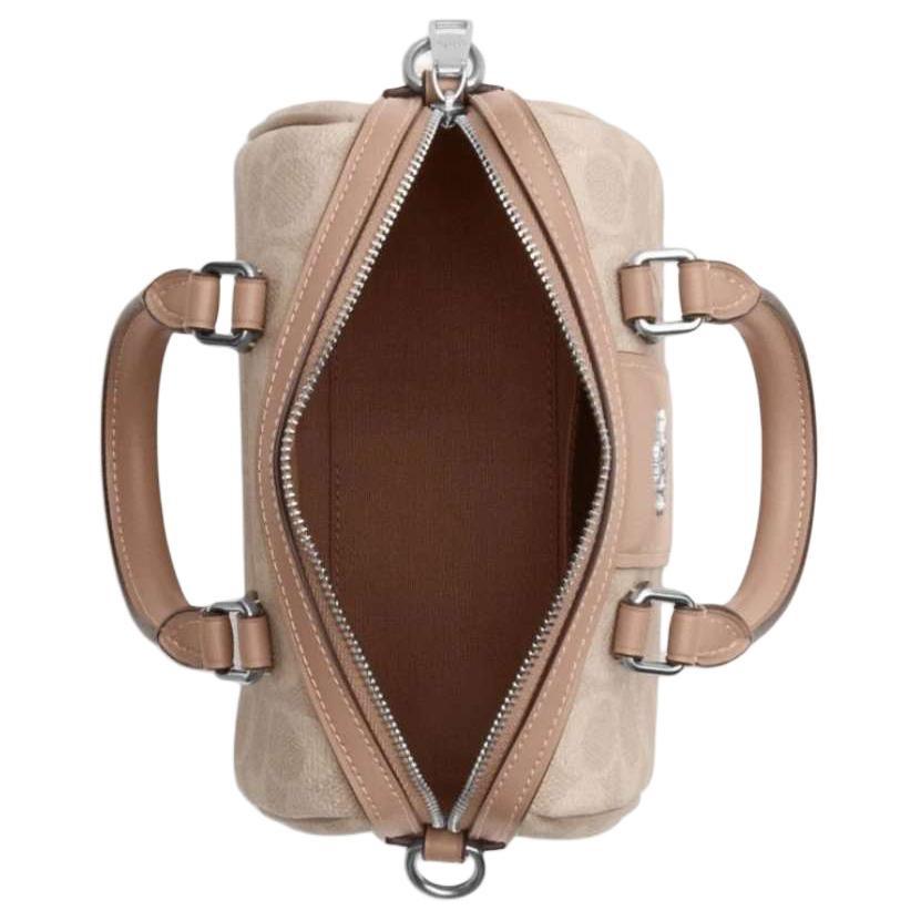 COACH Rowan Artificial Leather Crossbody One Shoulder Handbag Small Women's Milk Tea CW331-SVPWH