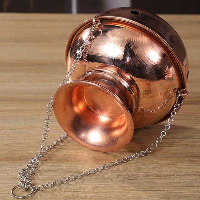 Wielofunkcyjny wiszący palnik kadzideł Czerwona miedź Grawerowana stupa Piecyk do aromaterapii Piec na dym do medytacji Ołtarze Dekoracyjny