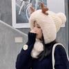 Winter Hat Female Cute Antlers Hairball Ear Protectors Plush Hat Christmas Thickened Northeast Lei Feng Hat Cycling Hat