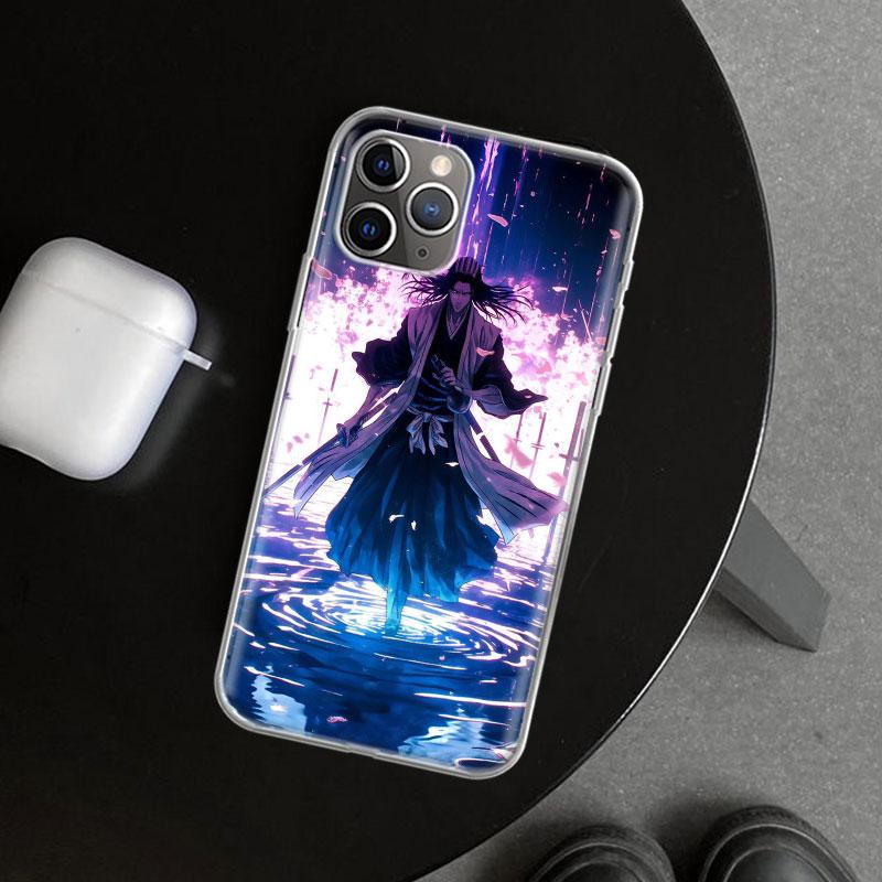 Bleach Kuchiki Byakuya Phone Case Cover for iPhone 11 12 13 Mini 14 15 Plus 16 Pro Max 17 Air 7 8 + SE Art Customized Fundas 11