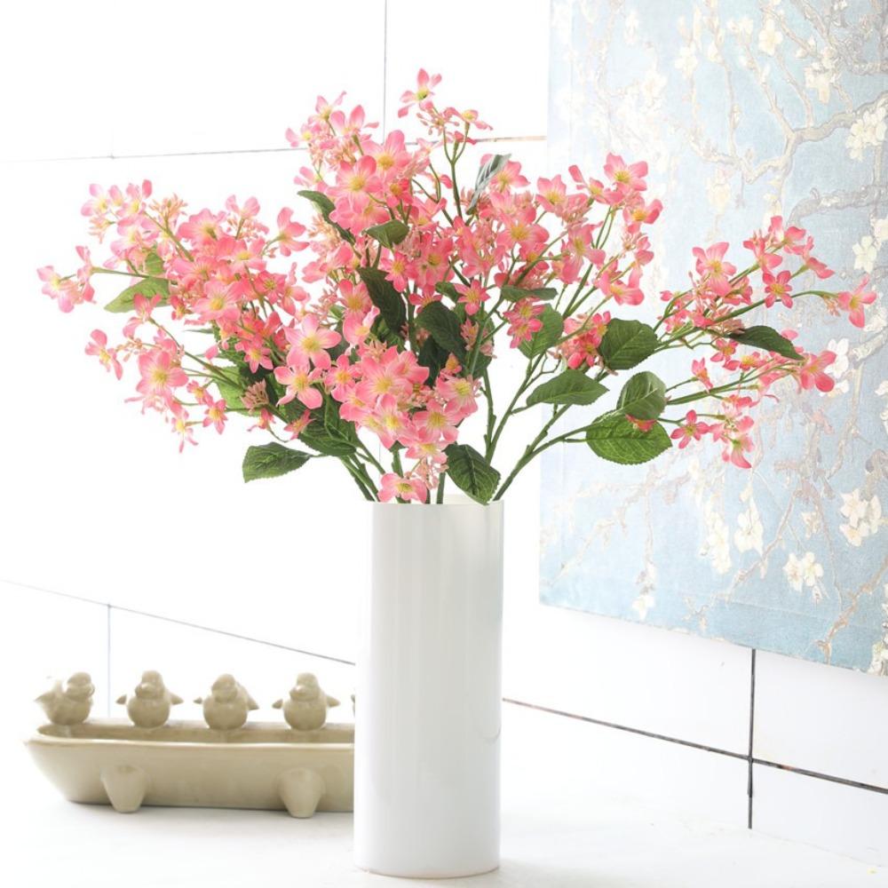 Plastic Artificial Tung Oil Flower Branch Realistic Fake Flower  Wedding Hotel Decor