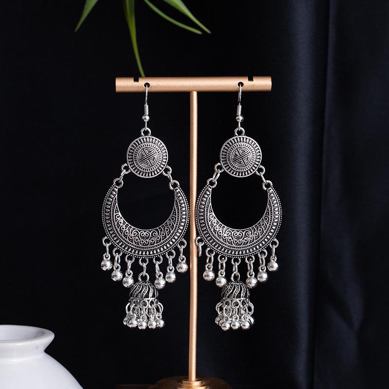 Retro Ethnic Bell Earrings: Unique Cross-border Design for Women