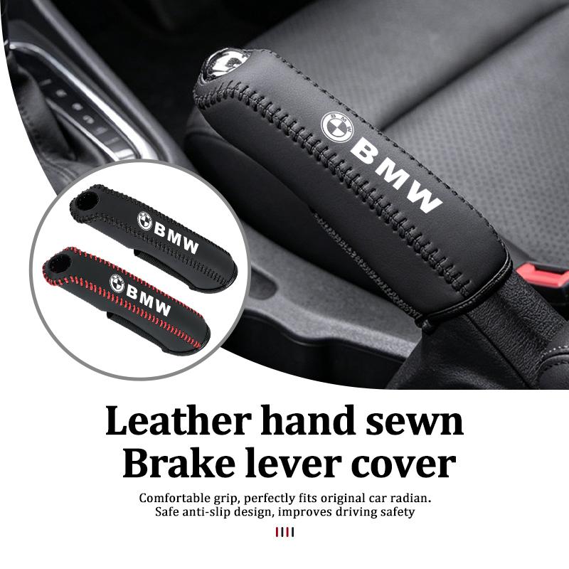 Leather Car Handbrake Cover Non-slip Brake Brake Protector Sleeve For BMW M Sport M2 M3 M4 M5 M6 E46 E90 E60 F10 F20 E87 X3 X6 JR9