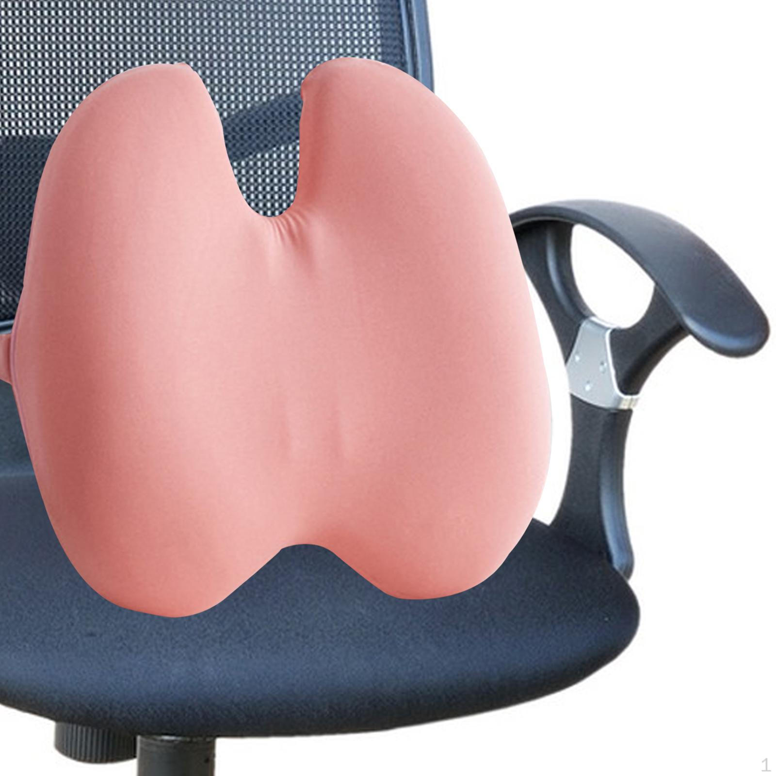 

Подушка для спины для настольного стула, подушка для улучшения поясничной осанки при сидении розовый