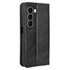 For itel A95 5G Leather Case Wallet Stand Retro Texture Phone Cover