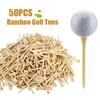 50PCS Bamboo Wooden Golf Tees 4 Sizes 42mm/54mm/70mm/83mm Golf Ball Holder Training Golf Accessories