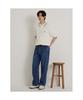 Binpolmen Crochet Tipping Collar Neck Knit Ivory