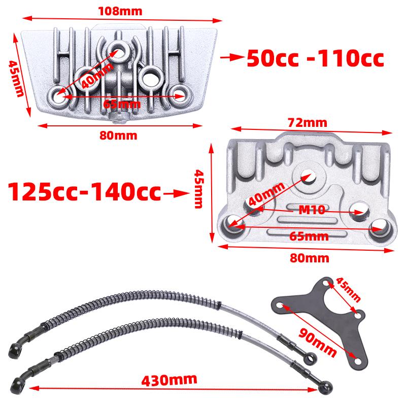 Motorcycle Oil Cooling Cooler Radiator Oil Cooler Set For 50 70 90 110 125 140cc Dirt Bike Monkey Bike DAX Pocket Bike ATV Motor