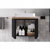 Wall-Mounted Bathroom Cabinet with Sink, Faucet and Lamella Countertop Negri