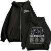 Re del Pop Michajackson Era Bad Felpa con Cappuccio e Zip Uomo Donna Harajuku Streetwear Giacca Felpa Pile Casual Zip-Up Pullover