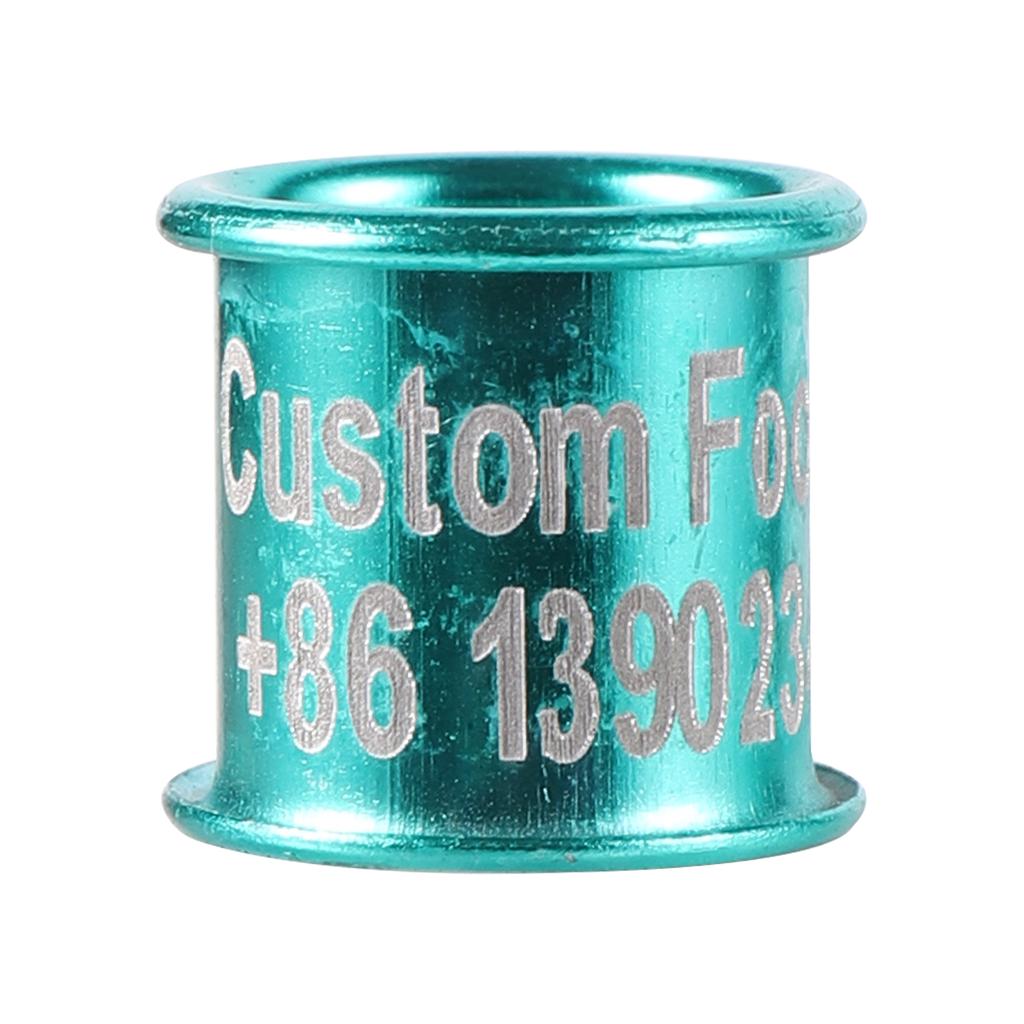 DIY High Quality Custom Aluminum Bird Foot Ring ID 8mm Pigeon Parrot Foot Ring Racing Pigeon Training Identification Ring 20Pcs