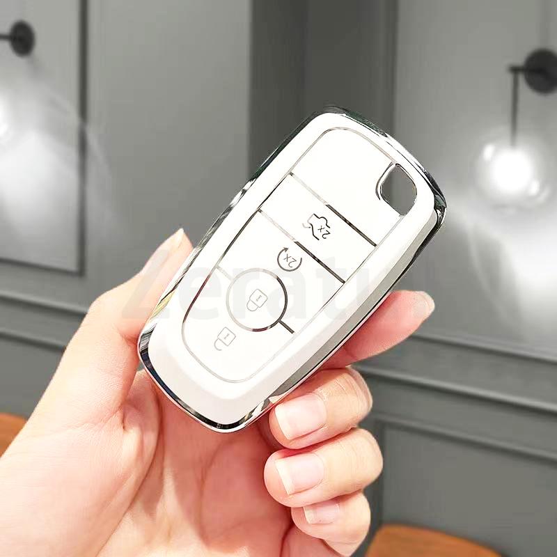 For Ford Edge Explorer Mustang Fusion Raptor F250 F350 F450 F550 Car Key Shell Fob Cover Smart Remote Accessories Keychain