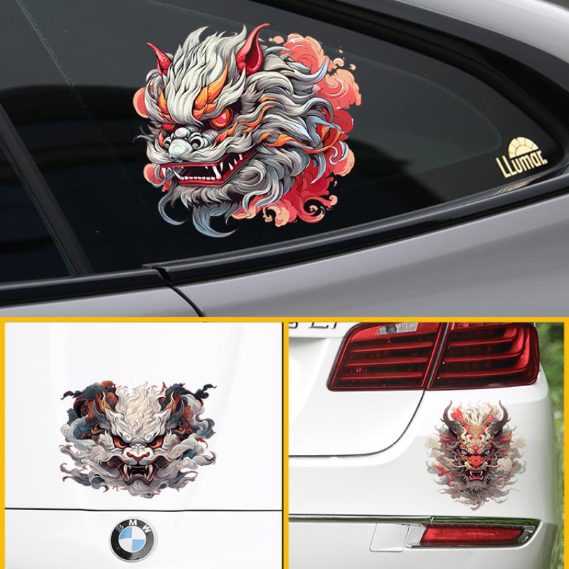 Dragon Totem Country Tide Car Decals Window Bumper Windshield Scratch Covering Decor Motorcycle Front Cowl Fuel Tank Decals