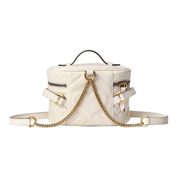 Gucci GG Marmont Quilted Leather Mini Backpack Women Backpack White 598594-DTDCT-9022
