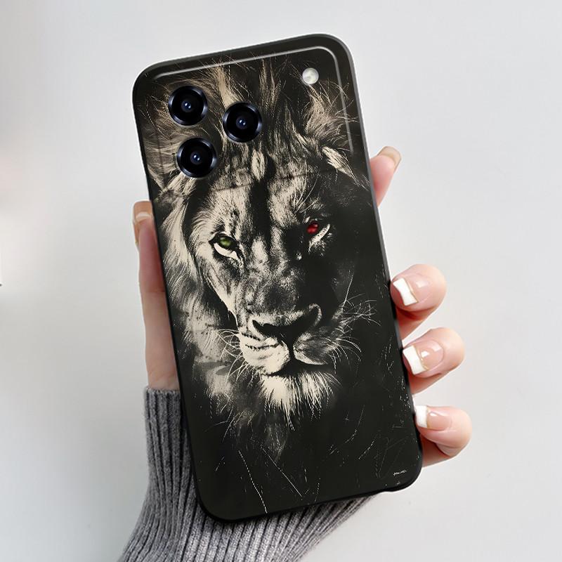 For ZTE Blade A76 4G /ZTE Blade A36 Case Cute Love Rabbit Cartoon Black Soft Silicone Protect Cover For ZTE A76 A36 Phone Casing