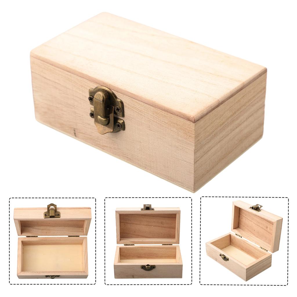 1/3 Stück Holzfarbe Rechteckige Holz-Aufbewahrungsbox Quadratische Klapp-Aufbewahrungsboxen Bastel-Geschenkbox Schmuckbox Organizer-Boxen