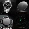Swiss Luxury Men's Waterproof Quartz Watch with Dual Calendar & Luminous Steel Band