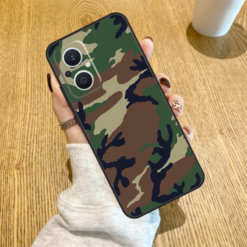 Camo Camouflage Pattern Funda For OPPO Reno 12F 11F 13F 14F 8T 8 Lite 10 11 12 13 14 OPPO Find X8 X6 X5 X9 Pro Case