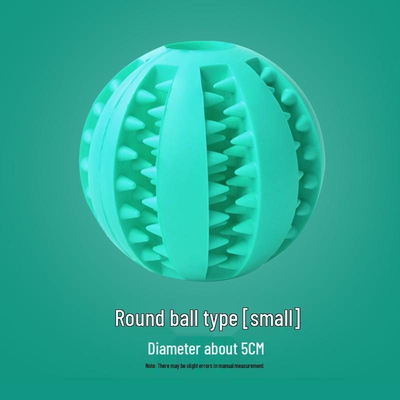 Dog Boredom Buster: Bite-Resistant Rubber Molar Ball for Teeth Cleaning - Small, Medium & Large Puppies