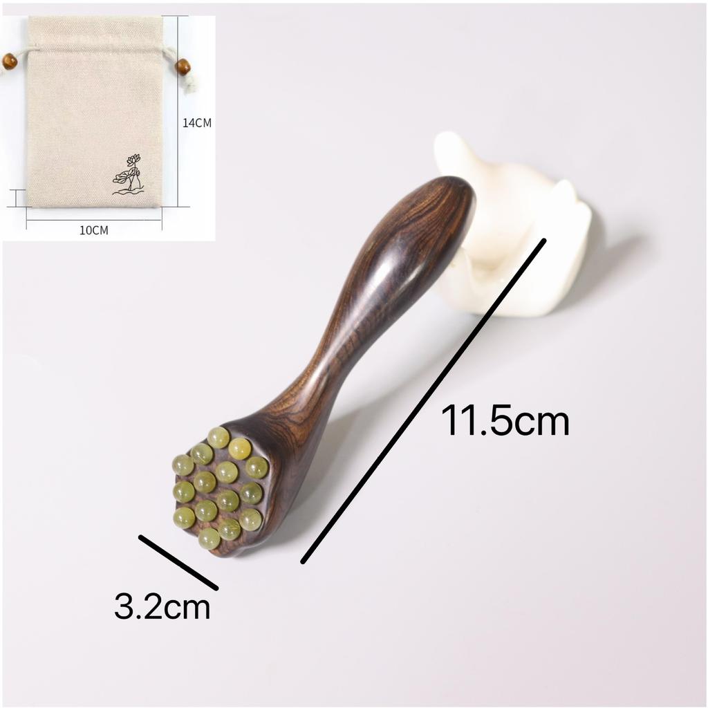 Green Sandalwood Horns Lotus Pod Massager, Eye Points, Suzaku Three-pecking Massage, Dredging Meridians, Purple Light Sandalwood Pinch Stick