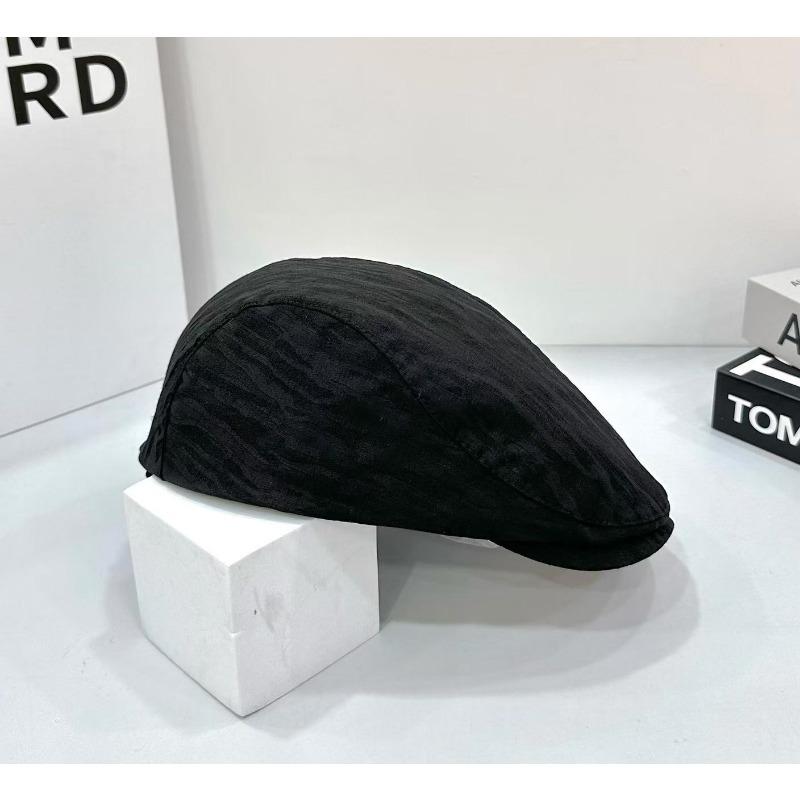 

Ретро однотонная простая кепка вперед детская весенне-летняя повседневная универсальная для маленького лица шляпа художника берет чёрный