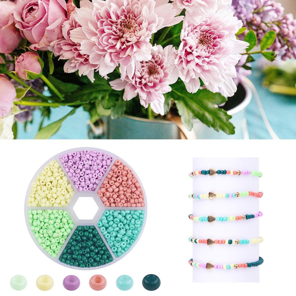 1 set/pungă 3mm vopsea de copt, culoare solidă, mărgele de mei, bricolaj, brățară, colier, cercei, accesorii pentru bijuterii