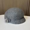 High-quality Autumn and Winter High-end Top Hat Fashionable Versatile Beret Women's Elegant Thermal Cap Wool Woolen Small Basin Hat