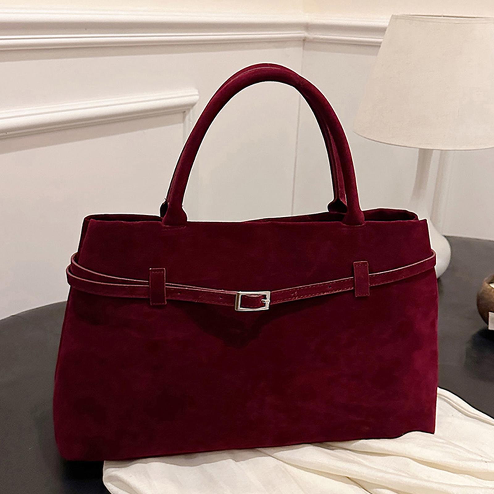 

Frosted Tote Bag Large Capacity Versatile Tote Handbag Solid Color Casual Matte Shoulder Bag Travel Date Work Handbag червоний