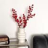 Fortune Fruit European Style Artificial Floor-Standing Red Berry Acacia Flower Arrangement
