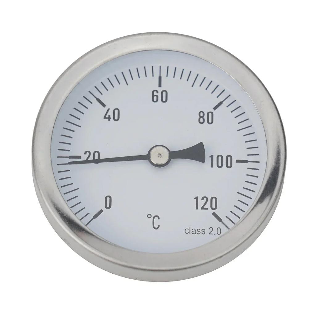 High Quality Thermometer Bimetal Thermometer 1/2" Axial Screw-in Bimetallic Control Temperature Heating 120°C
