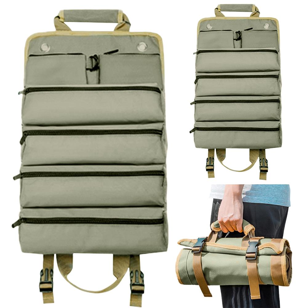 Multi-Purpose Tool Bag Multi Pocket Hardware Tools Pouch Tool Organizer Carrier Bag Roll Up Tool Bag for Mechanic/Electrician