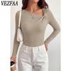 Women's Fashion Casual Spring Autumn Solid Color Print Long Sleeve Oblique Collar Blouses & Shirts