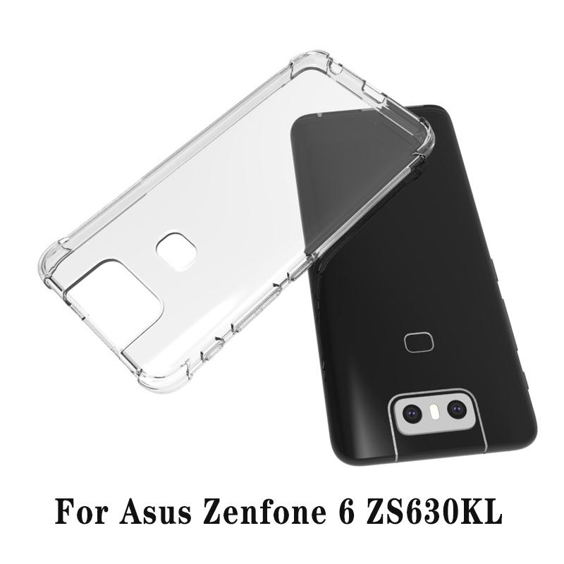 EUCAGR Per Asus Zenfone 6 ZS630KL Cuscinetto d'Aria Antiurto Airbag Silicone TPU Morbido TPU Cover Posteriore Custodia Opaca per Asus Zenfone6