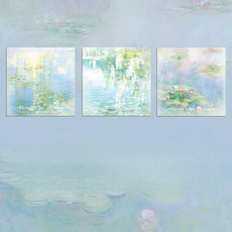90sheets Light Dream Series Ins Landscape Illustration Material Notes Creative Handbook DIY Scrapbook Aesthetic Craft Paper