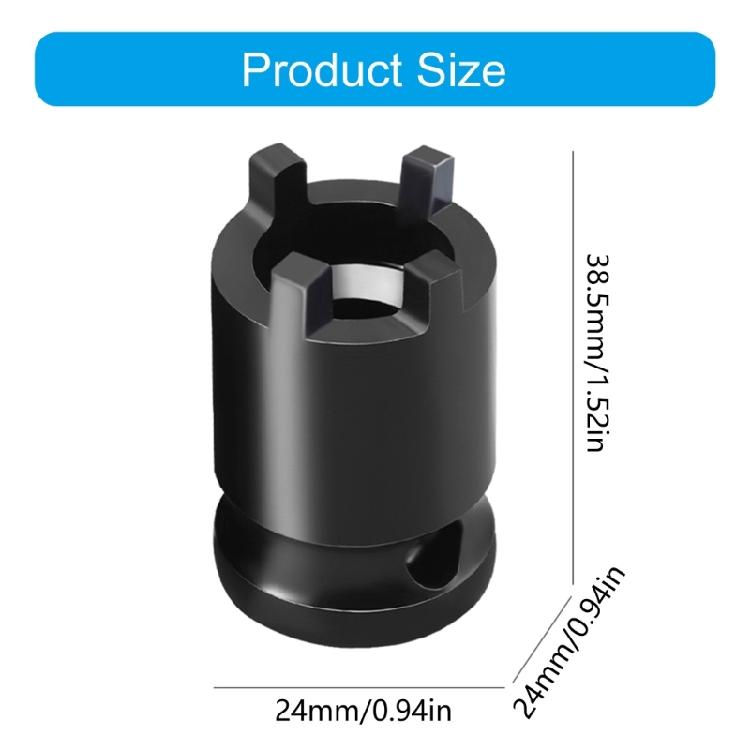 2pcs Angle Grinder Wrench Attachment with 1/2Inch Socket Adapter Compatible for All 1/2 (12.5mm) Connectors Power Wrench