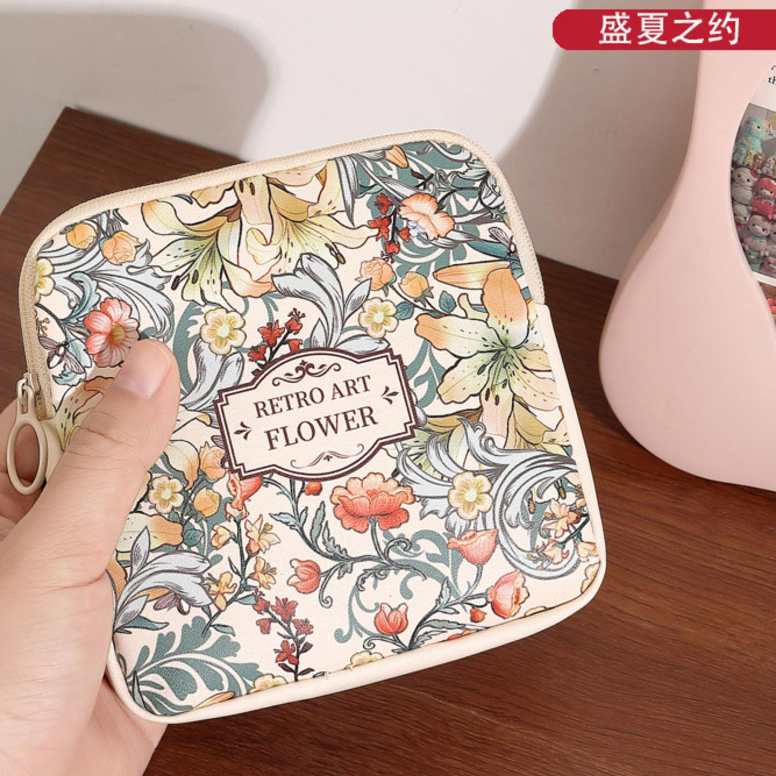 

Портативная менструальная сумка для женщин, сумка для хранения наушников и кабелей для передачи данных, косметичка для помады, портативный кошелек для монет большой вместимости One Size