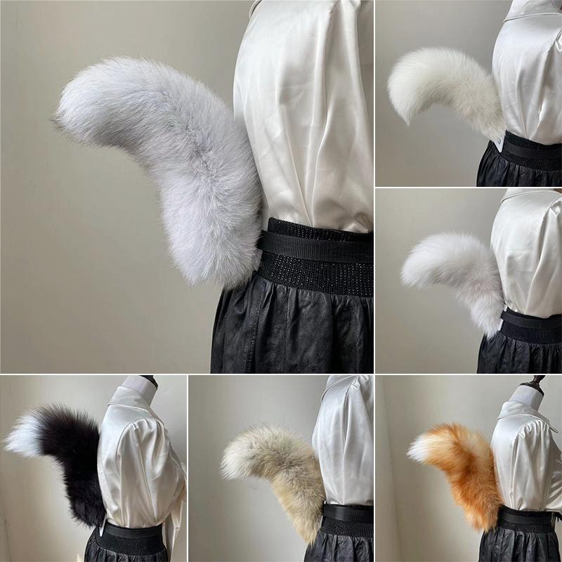 Nouvelle Queue de Renard Pelucheuse Taille Animaux Queue de Renard Accessoires Cosplay Ceinture Réglable Accessoires Anime Queue en Fausse Fourrure Costume
