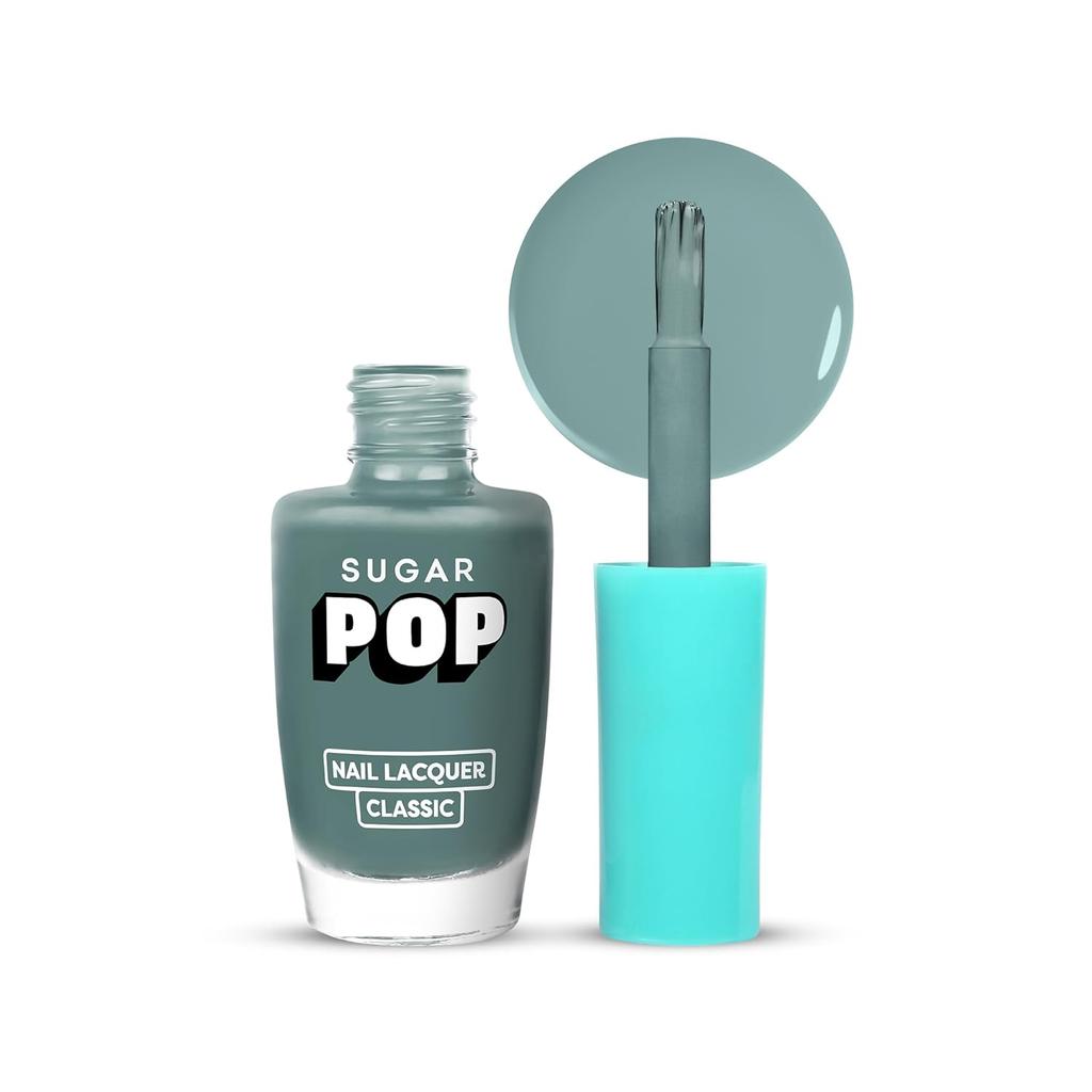 Sugar Pop Glossy Finish Nail Lacquer 40 Tranquil Green Quick Drying Long Lasting High Shine Gel Effect Polish 10 Ml