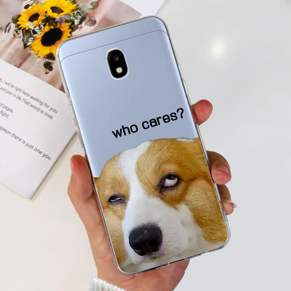 Case For Samsung J3 J5 J7 2017 Cover Cute Cartoon Cat Fashion Flowers Back Cover For Samsung Galaxy J7 2017 Phone Case