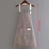 Cotton Linen Apron Household Adult Work Clothes Cooking Aprons Breathable Hanging Neck Fashion Waterproof Apron Kitchen Supplie