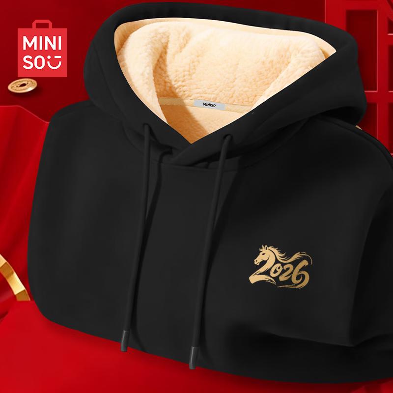 MINISO Унисекс Зимний Худи из Овечьей Шерсти XL