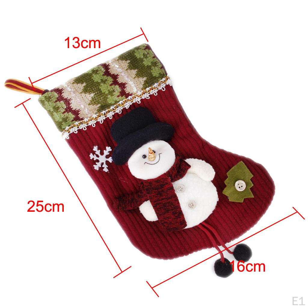 Snowman Pattern Christmas Stocking Sock Xmas Holiday Decoration