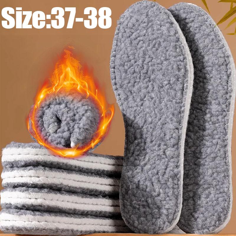 

5pairs Unisex Winter Cashmere Warm Insoles with Plush Fleece Thicken Soft Comfortable Pads Snow Boots Self Heated Sports Inserts 1pair