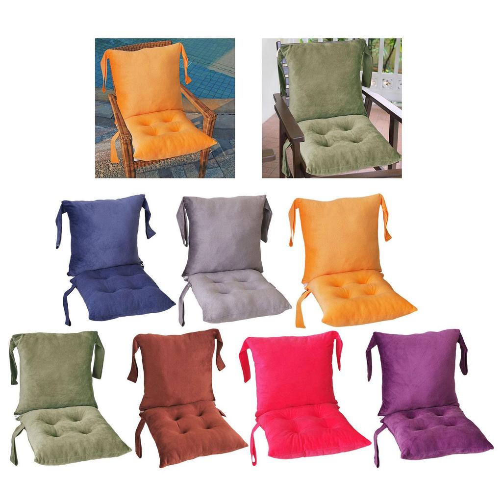 Chair Cushion with Backrest Keep Warm Seat Cushion for Office Bleacher Patio