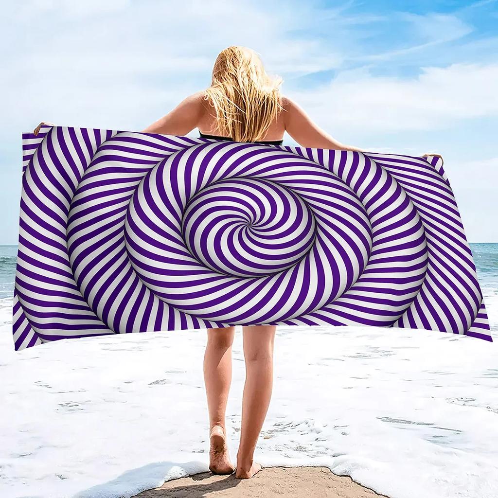 Psychedelic Stripe Beach Towels for Adults Quick Dry Bath Towel Pool Towels for Adults Swimming Towel hot tub Towels Shower